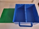 Storage Bin with Handle and Six Compartments with Green Baseplate Covers thumbnail