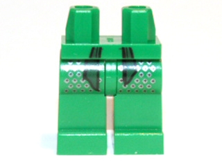 Hips and Legs with Dark Green Sash and Silver Diamonds Pattern
I god stand.