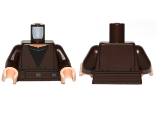 Torso SW Jedi Robe, Belt and Black Open-Neck Shirt Pattern (SW Even Piell) / Dark Brown Arms / Light Nougat Hands
I god stand.