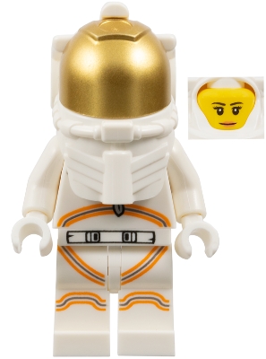Astronaut - Female, White Spacesuit with Orange Lines, Closed Mouth Smile
Komplett i god stand.