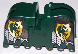 Horse Barding, Ruffled Edge with Kingdoms Dragon Shield and Armor Pattern
I god stand.