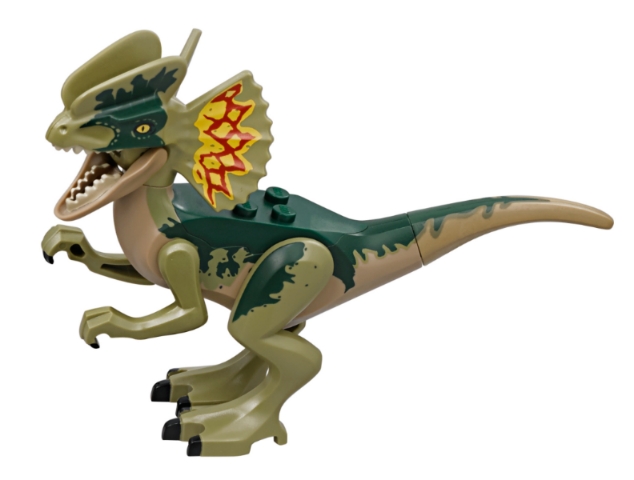 Dinosaur Dilophosaurus First Version with Olive Green Head, Arms, and Legs
Komplett i god stand.