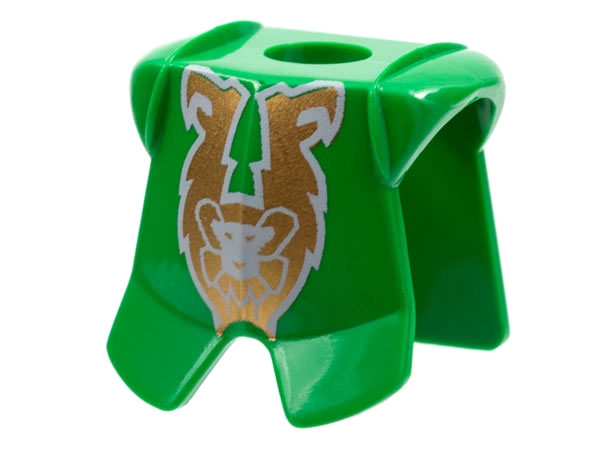 Minifigure Armor Breastplate with Leg Protection with Rascus Gold Monkey Pattern
I god stand.