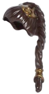 Minifigure, Hair Female Ponytail Long Braided with Gold Hair Clips Pattern
I god stand.