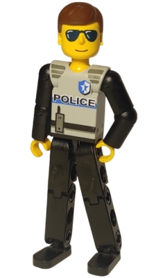 Technic Figure Black Legs, Light Gray Top with Police Pattern, Black Arms
Komplett i god stand.
