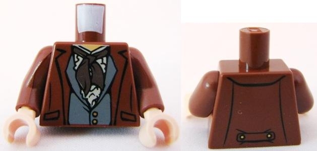 Torso PotC Jacket over Vest with Buttons and Dark Brown Scarf Pattern / Reddish Brown Arms / Light Nougat Hands
I god stand.