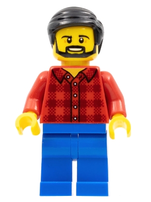 Male - Red Plaid Flannel Shirt, Blue Legs, Black Hair, Beard
Komplett  i god stand.