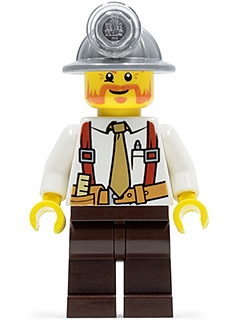 Miner - Shirt with Tie and Suspenders, Mining Helmet, Beard
Komplett i god stand.