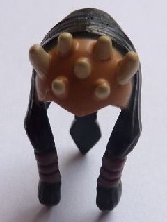 Minifigure, Headgear Headdress SW Zabrak Front Skull Spikes and Hair Eeth Koth Pattern
I god stand.