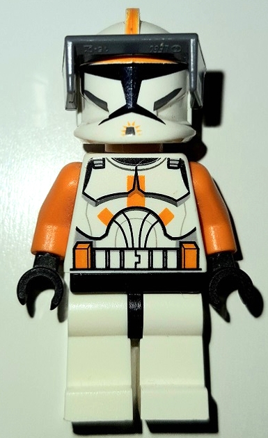 Clone Trooper Commander Cody, 212th Attack Battalion (Phase 1) - Dark Bluish Gray Visor, Large Eyes
Komplett i god stand.