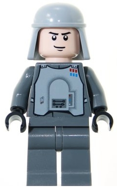 Imperial Officer with Battle Armor (Captain / Commandant / Commander) - Dark Bluish Gray Legs, Smirk
Komplett i god stand.