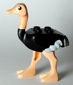 Ostrich with Light Nougat Legs and Head, White Tail and Wingtips Pattern
Komplett i god stand.