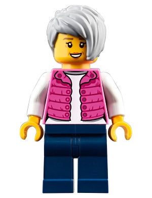 Camper, Female, Dark Pink Jacket, Dark Blue Legs, Light Bluish Gray Female Hair Short Tousled
Komplett i god stand.