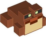 Minecraft Frog with Black and Yellowish Green Eyes, Reddish Brown Mouth, Tan Vocal Sac Pattern
I god stand.