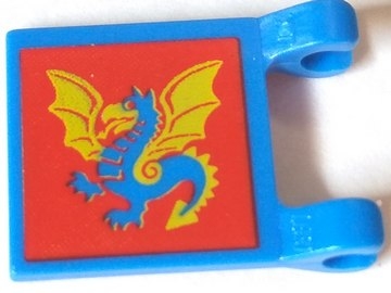 Flag 2 x 2 Square with Flat Edge with Red Square and Yellow / Blue Dragon Pattern
I god stand.