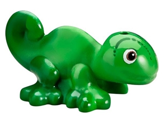 Chameleon, Friends Style with Black, Reddish Brown and White Eyes and Marbled Green Pattern (Pascal)¨
I god stand.