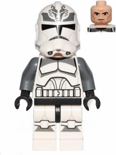 Clone Trooper, 104th Battalion 'Wolfpack' (Phase 2) - Dark Bluish Gray Markings, Large Eyes
Komplett i god stand.