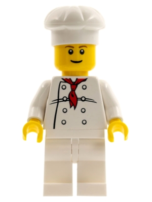Chef - White Torso with 8 Buttons, White Legs, Reddish Brown Eyebrows
Komplett i god stand.