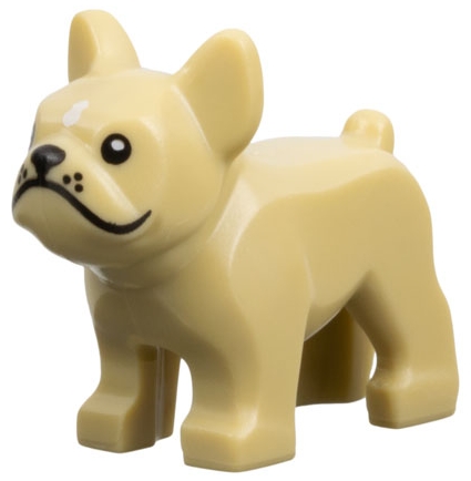 Dog, French Bulldog with Black Eyes, Nose and Whisker Dots, White Spot on Forehead Pattern
I god stand.