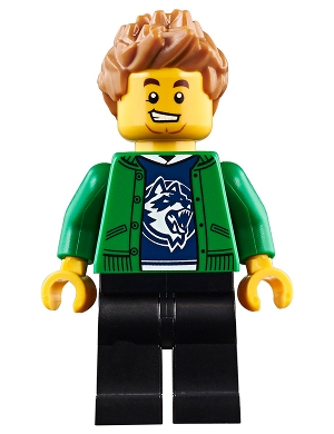 Hiker, Male, Green Jacket over Raccoon Shirt, Black Legs, Medium Nougat Spiked Hair
Komplett i god stand.