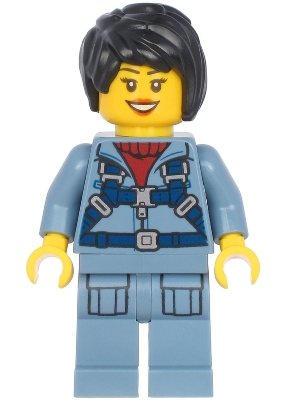 Ocean Mini-Submarine Pilot - Female, Harness, Sand Blue Legs with Pockets, Black Hair
Komplett i god stand.