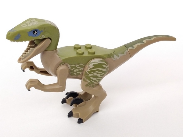 Dinosaur Raptor / Velociraptor with Olive Green Back and Tan Markings (Jurassic World Delta)
I god stand.