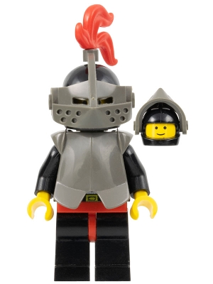Breastplate - Armor over Black, Black Helmet, Dark Gray Visor, Red 3-Feather Plume
Komplett i god stand.