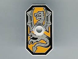 Minifigure, Shield Octagonal Long with Stud with Silver Dragon on Bright Light Orange Background Pattern
I god stand.