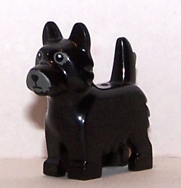 Dog, Terrier with Black Eyes and Nose on Gray Background Pattern (BAM)
I god stand.