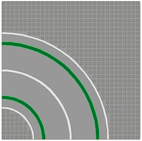 Baseplate, Road 32 x 32 7-Stud Curve with Road Pattern
Fin plate.