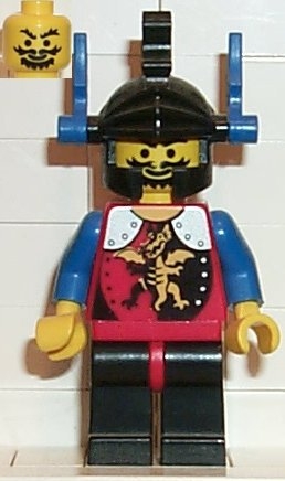 Dragon Knights - Knight 2, Black Legs with Red Hips, Black Dragon Helmet, Blue Plumes
Komplett i god stand.