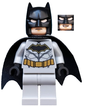 Batman - Light Bluish Gray Suit with Gold Belt, Black Crest, Mask and Cape (Type 3 Cowl)
Komplett i god stand.