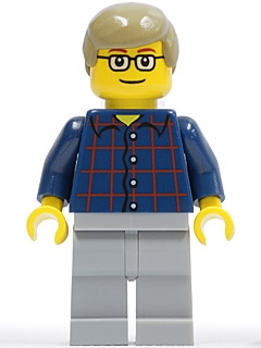 Plaid Button Shirt, Light Bluish Gray Legs, Dark Tan Male Hair, Glasses
Komplett i god stand.