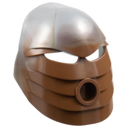 Bionicle Mask Rau with Marbled Pearl Light Gray Pattern
I god stand.