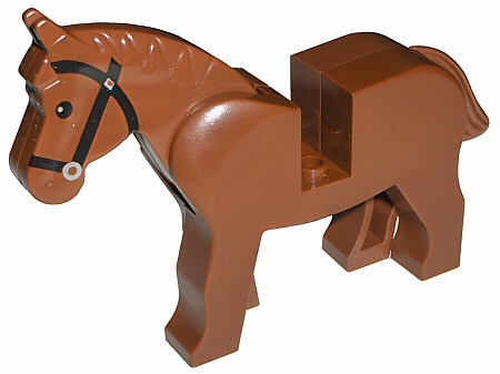Horse with Black Eyes, Silver Pupils and Black Bridle Pattern
I god stand. (Reddish Brown)