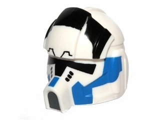 Minifigure, Headgear Helmet SW Clone Pilot with Elongated Breathing Mask and 501st Pattern
I god stand.