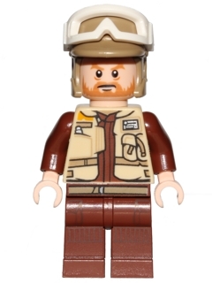 Rebel Trooper, Goggles, Dark Tan Helmet, Brown Beard (Corporal Rostok)
Komplett i god stand.