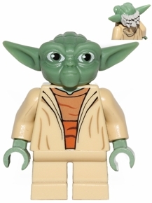 Yoda - Clone Wars, Light Bluish Gray Hair, Torso with Back Print
Komplett i god stand.