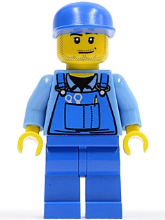Hot Rod Mechanic - Blue Overalls, Blue Cap, Stubble
Komplett i god stand.