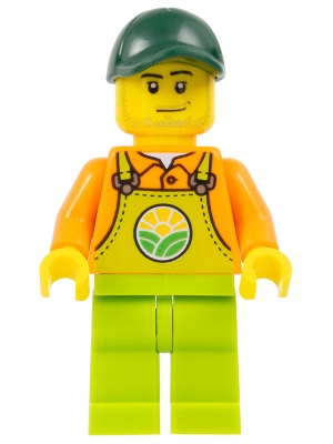 Farmer - Male, Lime Overalls over Orange Shirt, Lime Legs, Dark Green Cap
Komplett i god stand.