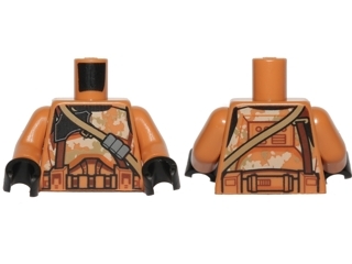 Torso SW Armor Camouflage Clone Trooper with Dark Tan Diagonal Belt Pattern / Medium Nougat Arms / Black Hands
I god stand.