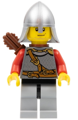 Kingdoms - Lion Knight Scale Mail with Chest Strap and Belt, Helmet with Neck Protector, Quiver, Smirk and Stubble Beard
Komplett i god stand.
