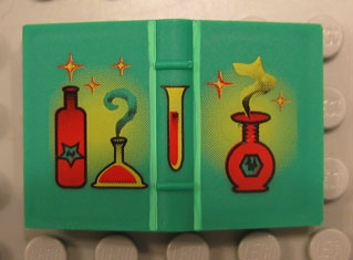 Minifigure, Utensil Book 2 x 3 with Red and Yellow Bottles, Flasks and Sparkles Pattern
I god stand.