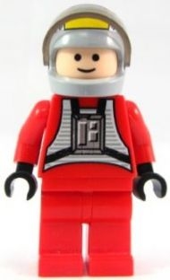 Rebel Pilot B-wing - Light Nougat Head, Light Bluish Gray Helmet, Trans-Brown Visor, Red Flight Suit
Komplett i god stand.