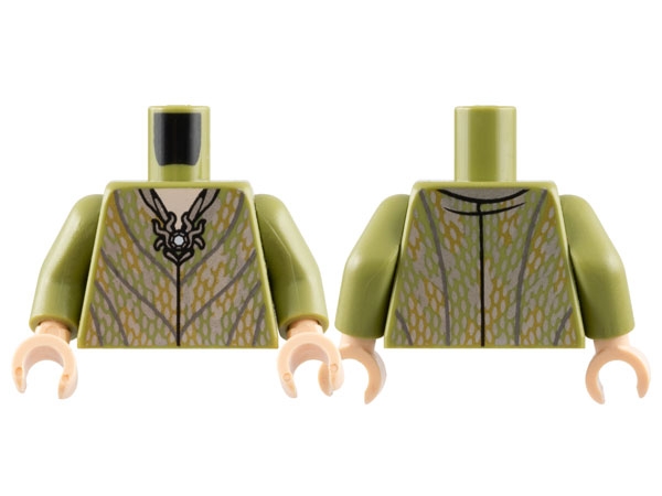Torso Robe with Silver and Olive Green Chain Mail and Pendant Pattern / Olive Green Arms / Light Nougat Hands
I god stand.