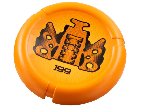 Throwing Disk with Bionicle Kanoka 199 Disk of Time Pattern
I god stand.