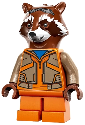Rocket Raccoon - Orange and Dark Tan Outfit, Reddish Brown Head
Komplett i god stand.