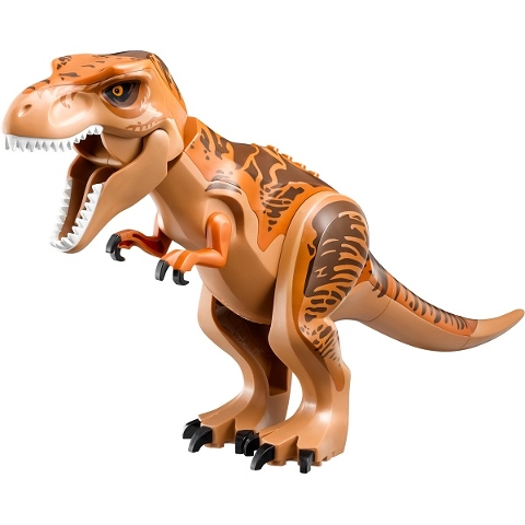 Dinosaur Tyrannosaurus rex with Dark Orange Back and Dark Brown Markings
Komplett i god stand.