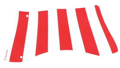 Cloth Sail 31 x 14 Bottom Recurved with Red Stripes Pattern
I god stand.