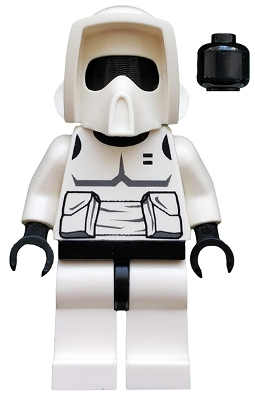 Scout Trooper (Black Head, Dark Bluish Gray Torso Pattern)
Komplett i god stand.